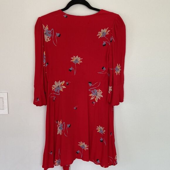 Free People‎ Red Floral Dress - Size S - Picture 7 of 7